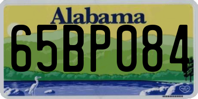 AL license plate 65BP084