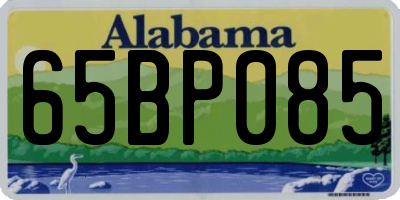 AL license plate 65BP085