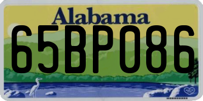 AL license plate 65BP086