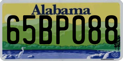 AL license plate 65BP088