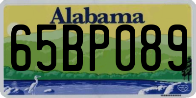 AL license plate 65BP089