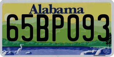 AL license plate 65BP093