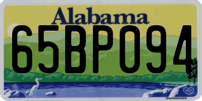 AL license plate 65BP094