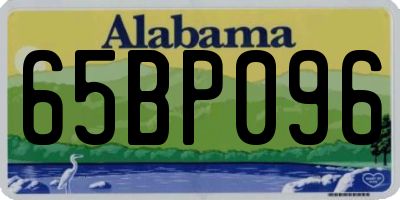 AL license plate 65BP096
