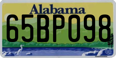 AL license plate 65BP098
