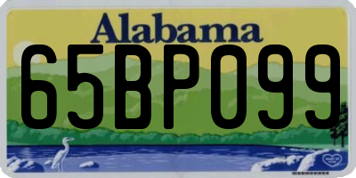 AL license plate 65BP099