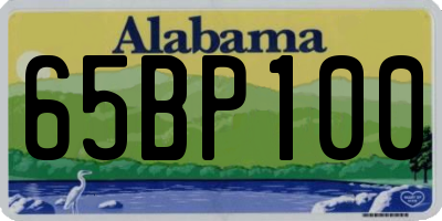AL license plate 65BP100