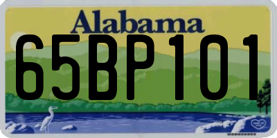 AL license plate 65BP101