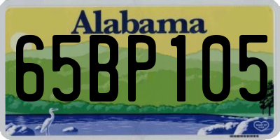 AL license plate 65BP105