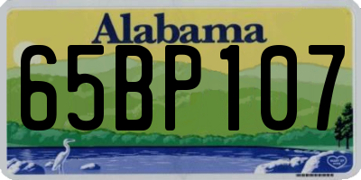 AL license plate 65BP107