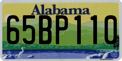 AL license plate 65BP110