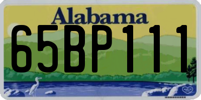 AL license plate 65BP111