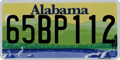 AL license plate 65BP112