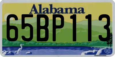 AL license plate 65BP113
