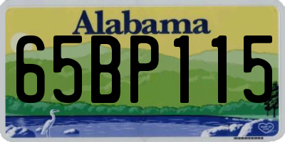 AL license plate 65BP115