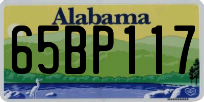 AL license plate 65BP117
