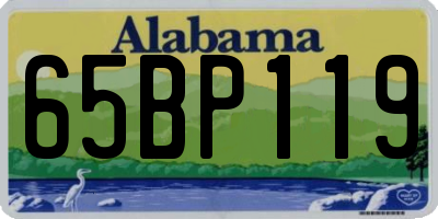 AL license plate 65BP119