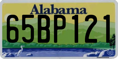 AL license plate 65BP121