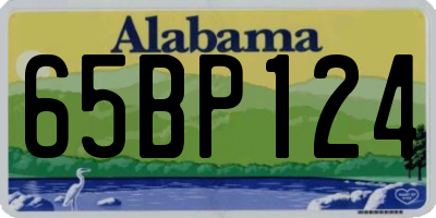 AL license plate 65BP124