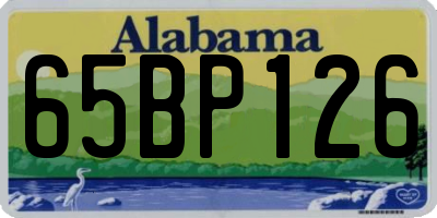 AL license plate 65BP126