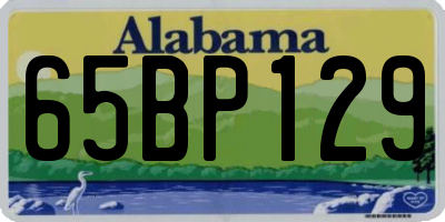AL license plate 65BP129