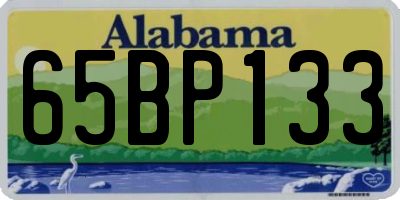 AL license plate 65BP133