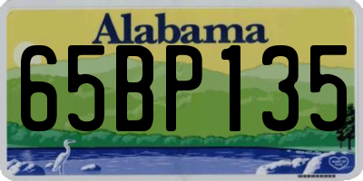AL license plate 65BP135