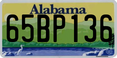AL license plate 65BP136