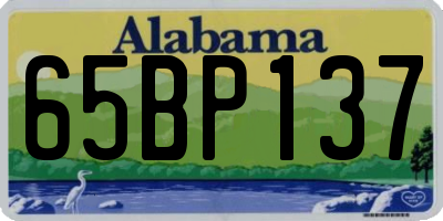 AL license plate 65BP137