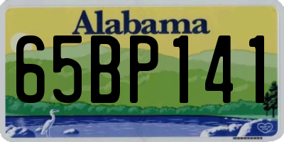 AL license plate 65BP141