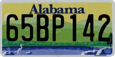 AL license plate 65BP142