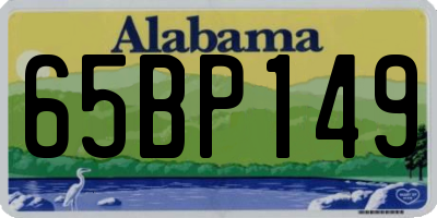 AL license plate 65BP149