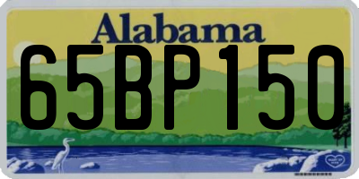 AL license plate 65BP150