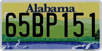 AL license plate 65BP151