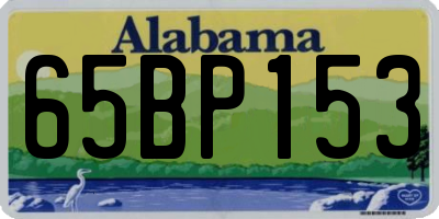 AL license plate 65BP153