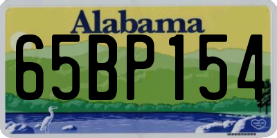 AL license plate 65BP154