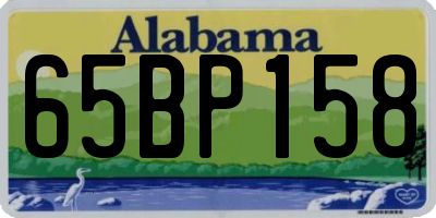 AL license plate 65BP158