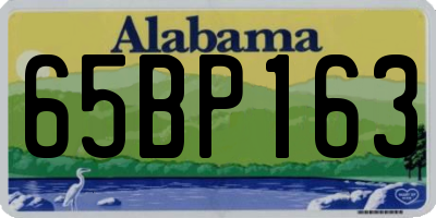 AL license plate 65BP163