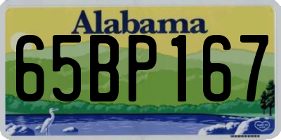 AL license plate 65BP167
