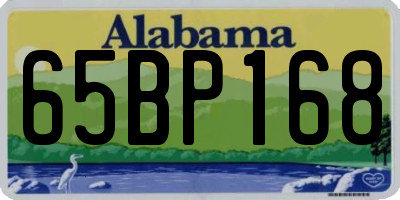 AL license plate 65BP168