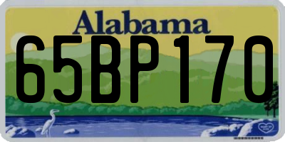 AL license plate 65BP170