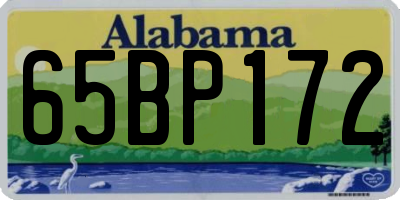 AL license plate 65BP172