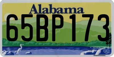AL license plate 65BP173