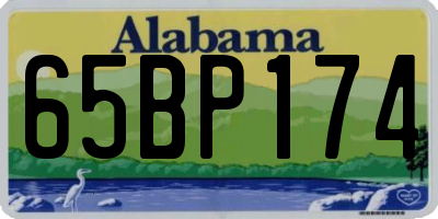AL license plate 65BP174