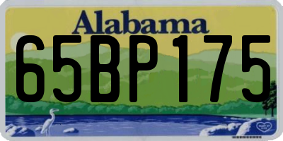AL license plate 65BP175