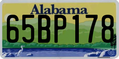 AL license plate 65BP178