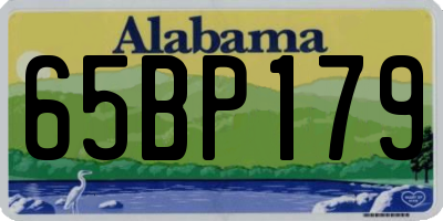 AL license plate 65BP179