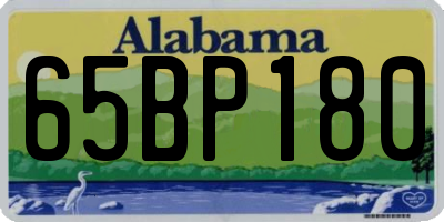 AL license plate 65BP180