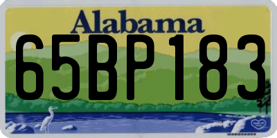 AL license plate 65BP183