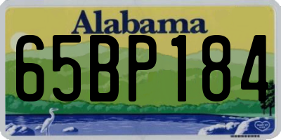 AL license plate 65BP184